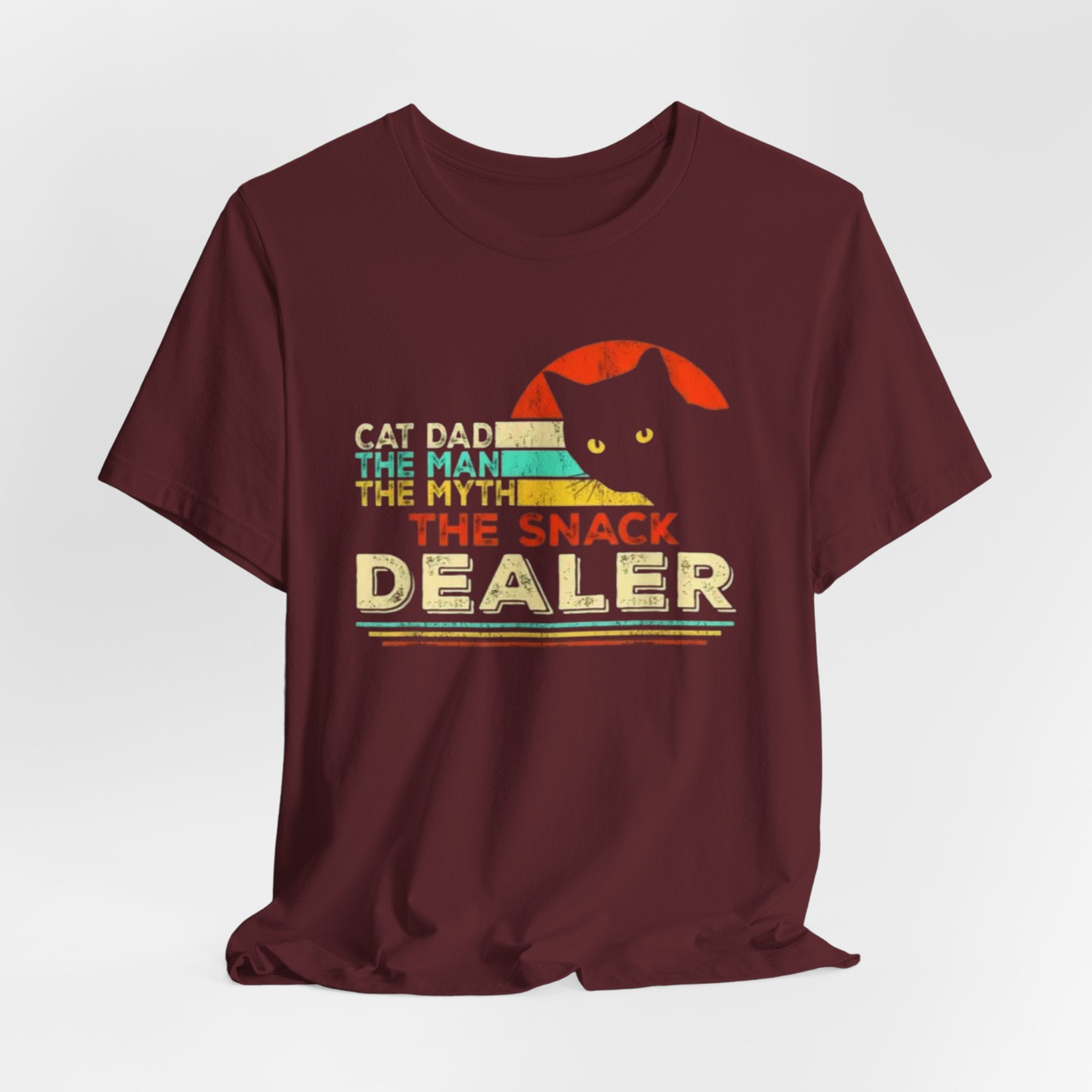 Cat Dad The Snack Dealer T-Shirt | Retro Cat Graphic