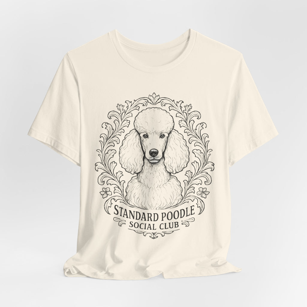 Standard Poodle Social Club Tee, Dog Lover Shirt, Pet Owner Gift, Canine Apparel, Animal Lovers T-Shirt, Unisex Short Sleeve Top