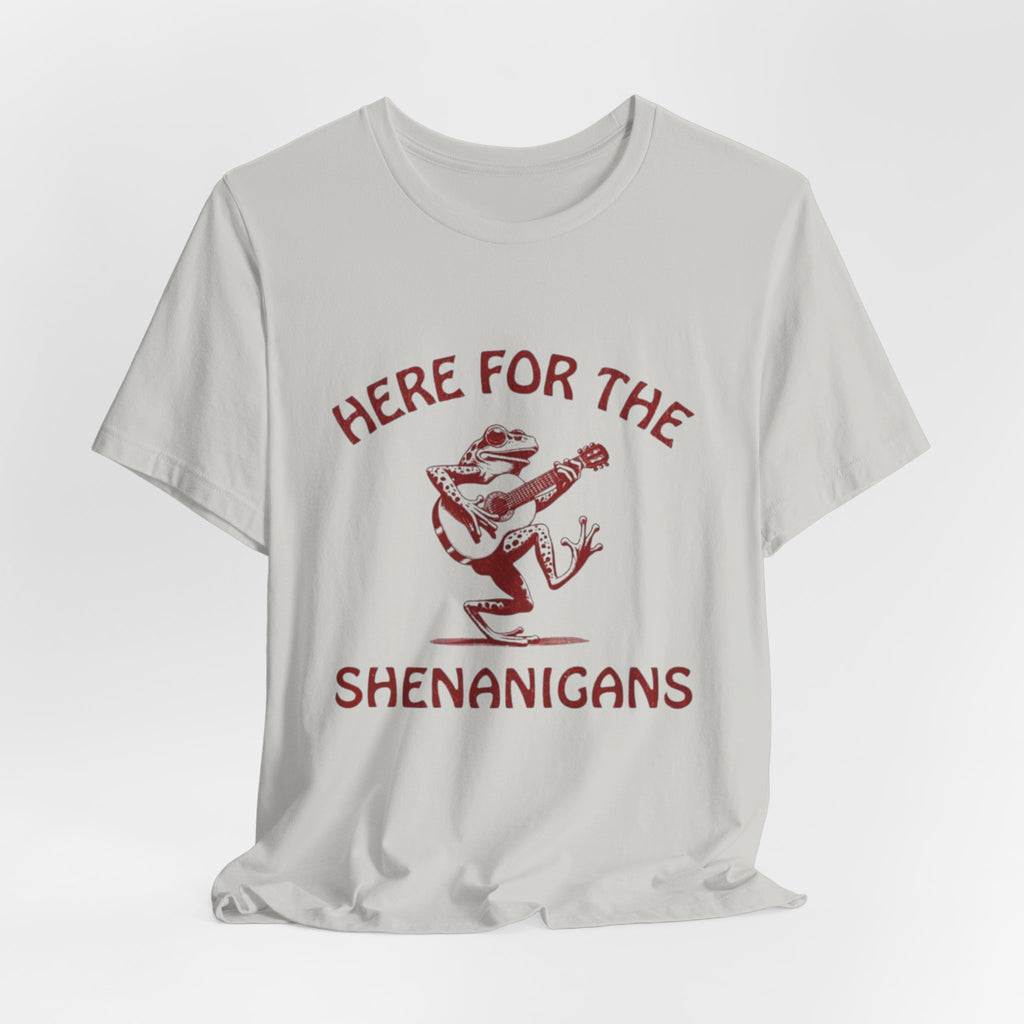 Here for the Shenanigans Unisex Tee | Fun Casual T-Shirt for Friends, Gift for Party Lovers, Music Event Apparel, Playful Outfit, [...]