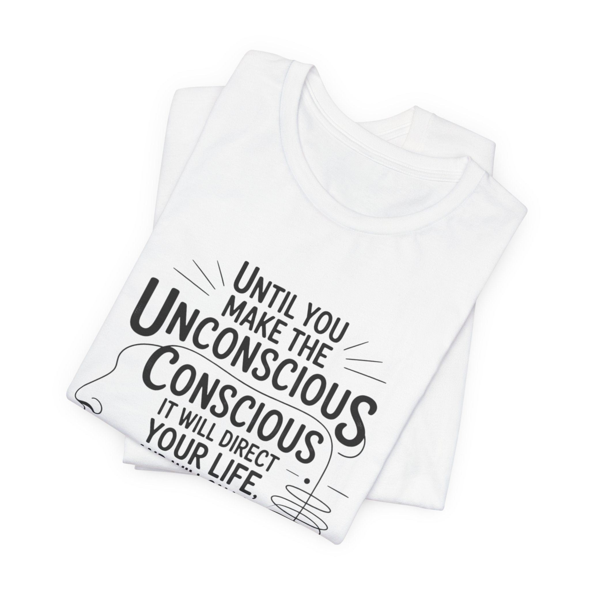 Carl Jung tee, Inspirational Quote Tee, Unisex Jersey Tee, Mindfulness T-Shirt, Motivational Shirt, Gift for Growth and Self-Discovery