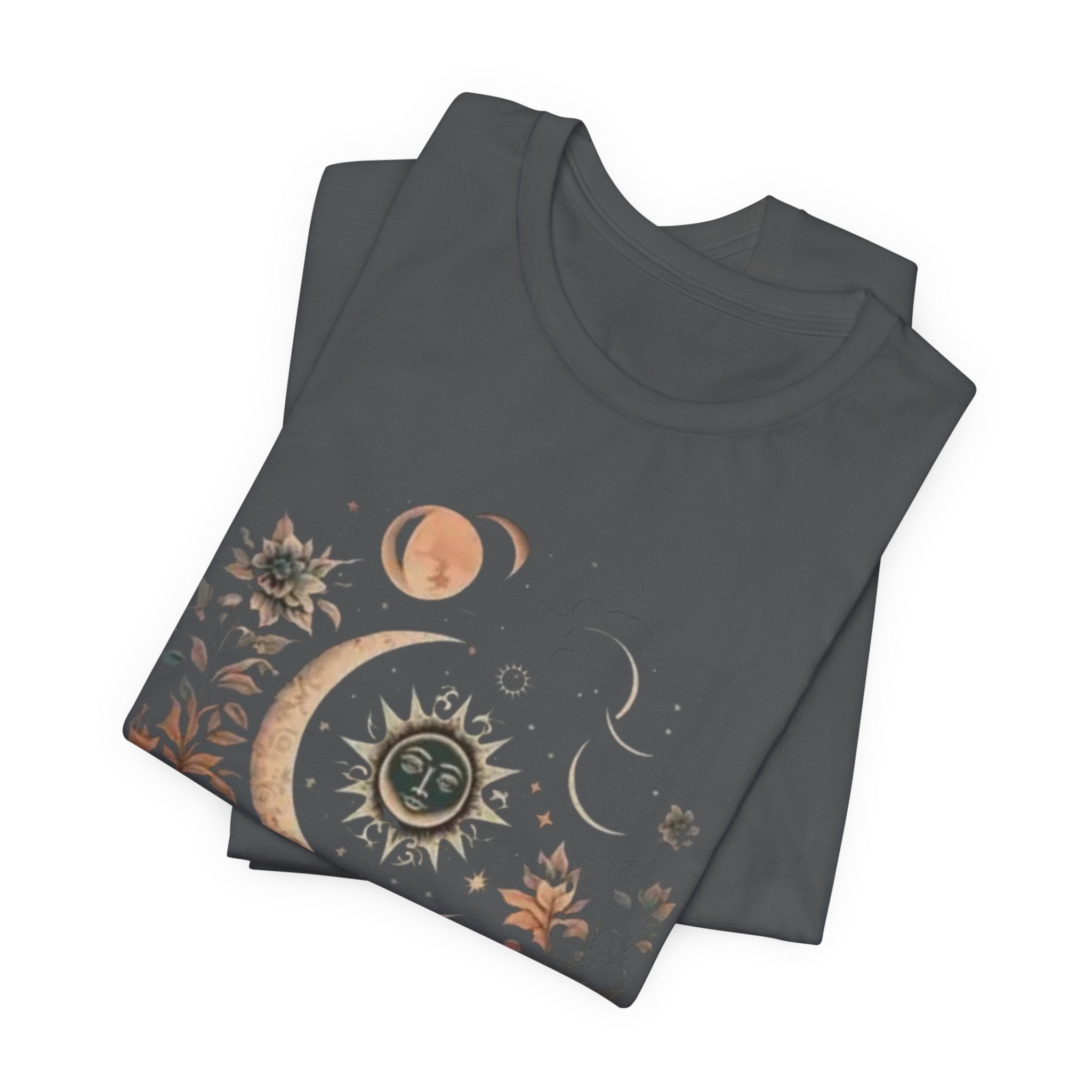 Celestial Nature Tee, Bohemian Style T-shirt for Nature Lovers, Astrology Gift, Casual Wear, Summer Vibes
