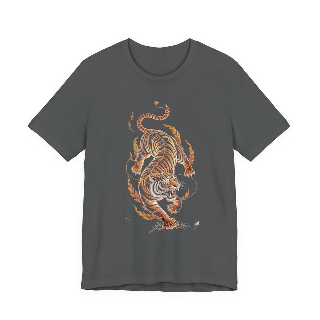 Flaming Tiger Unisex Tee - Bold Graphic, Casual Wear, Gift for Animal Lovers, Streetwear Style, Perfect for Summer