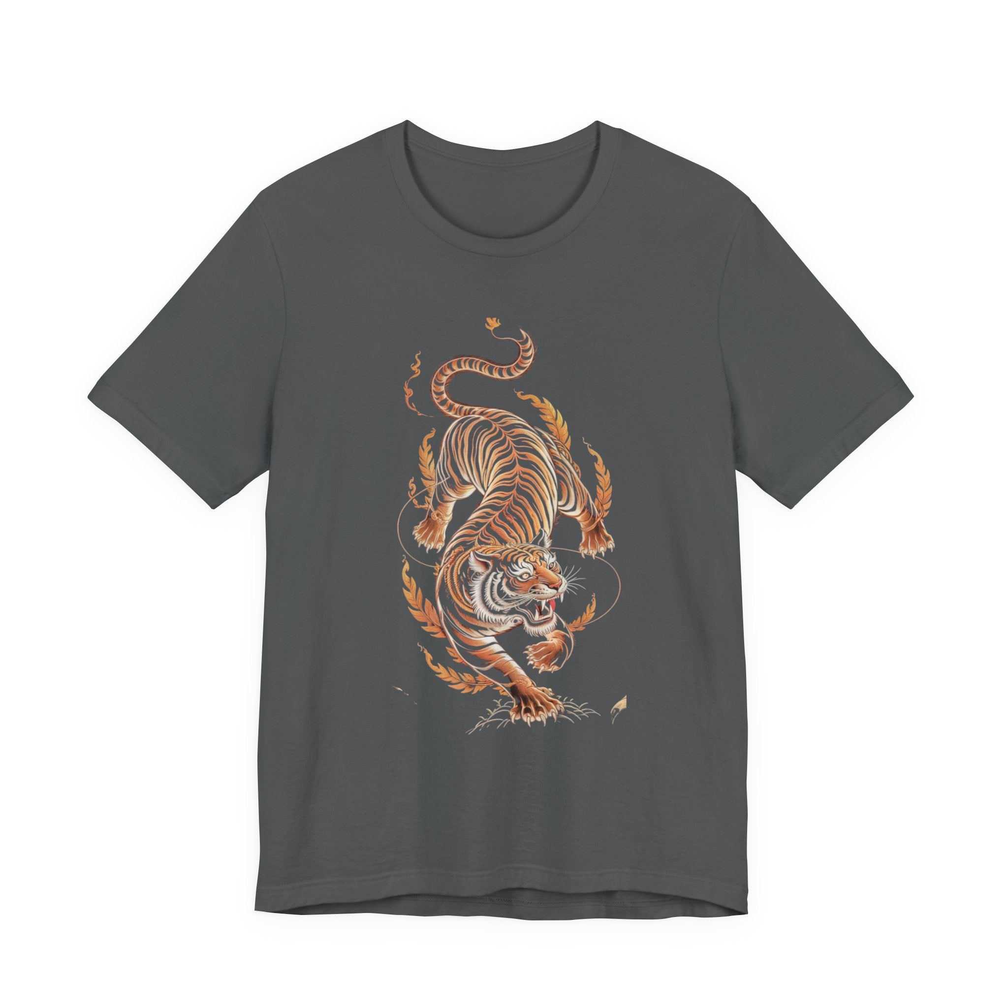 Flaming Tiger Unisex Tee - Bold Graphic, Casual Wear, Gift for Animal Lovers, Streetwear Style, Perfect for Summer