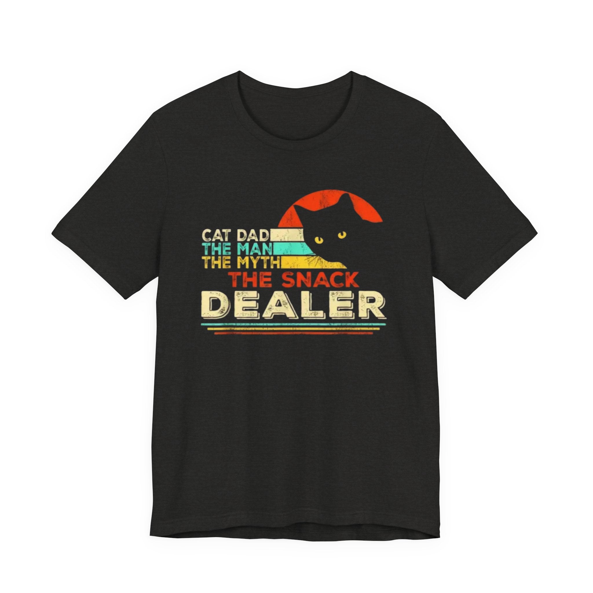 Cat Dad The Snack Dealer T-Shirt | Retro Cat Graphic