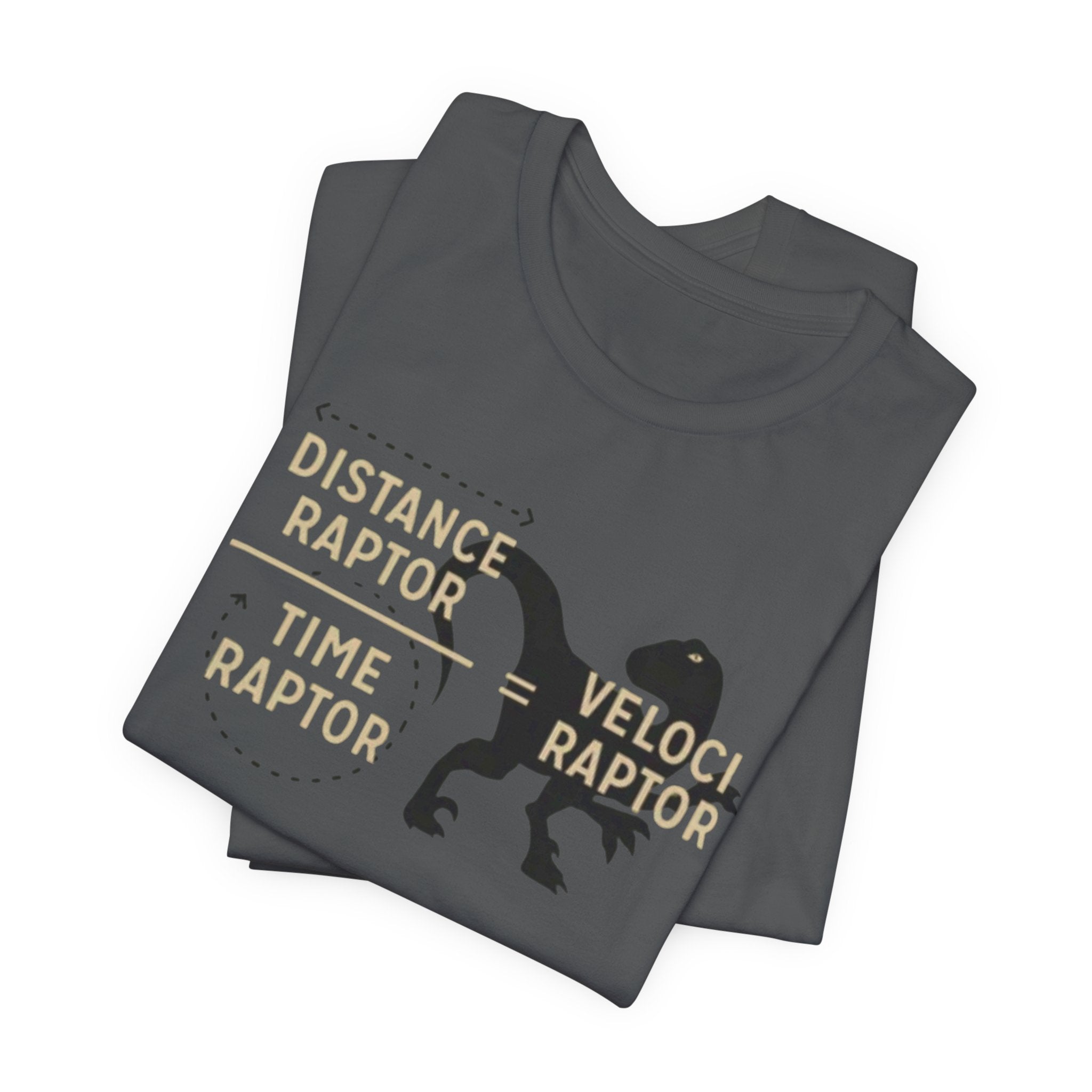 Distance Time Veloci Raptor T-Shirt | Dinosaur Science Humor Tee