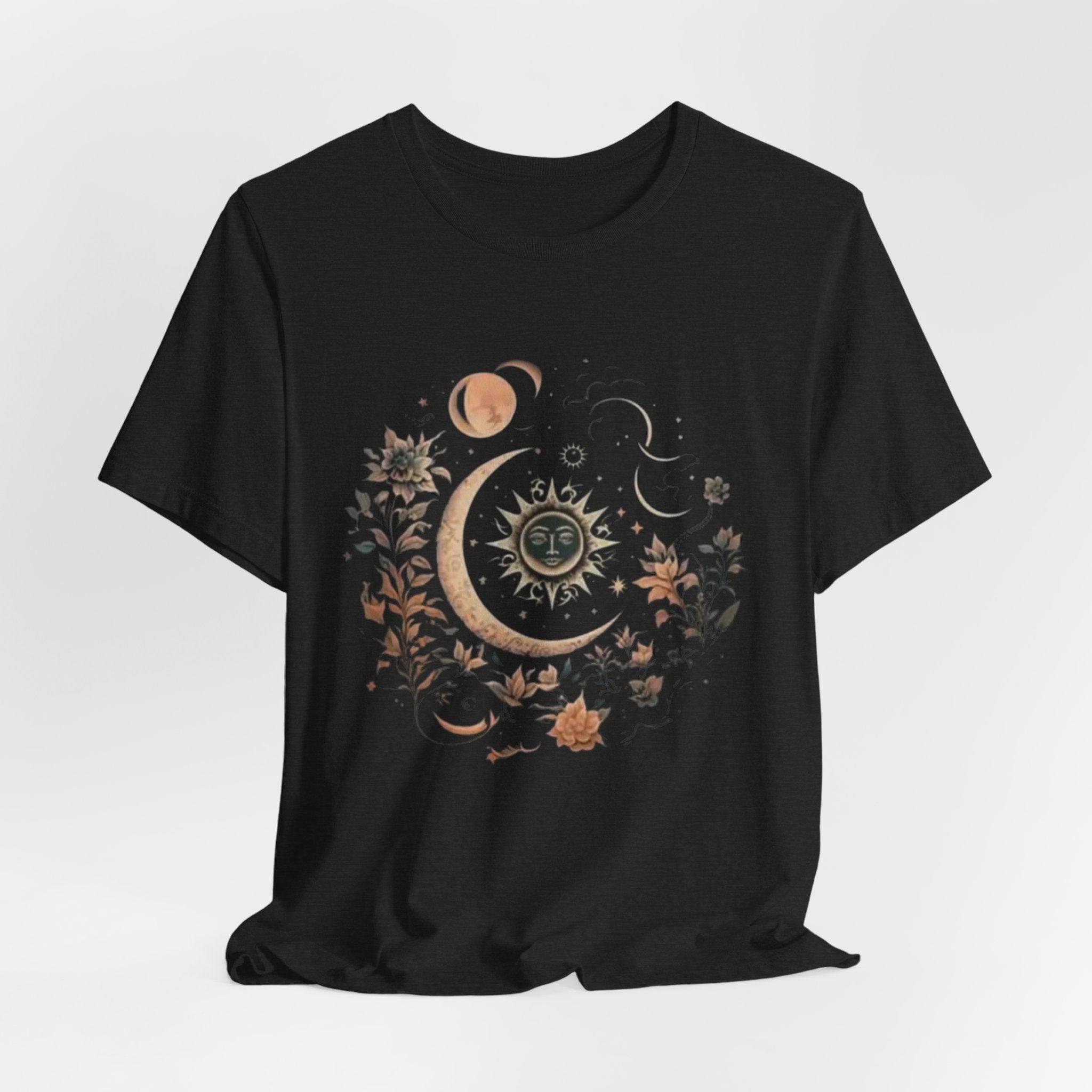Celestial Nature Tee, Bohemian Style T-shirt for Nature Lovers, Astrology Gift, Casual Wear, Summer Vibes